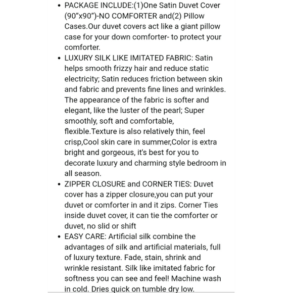 ⭐🆕 Luxury pink satin duvet cover set - Picture 8 of 10